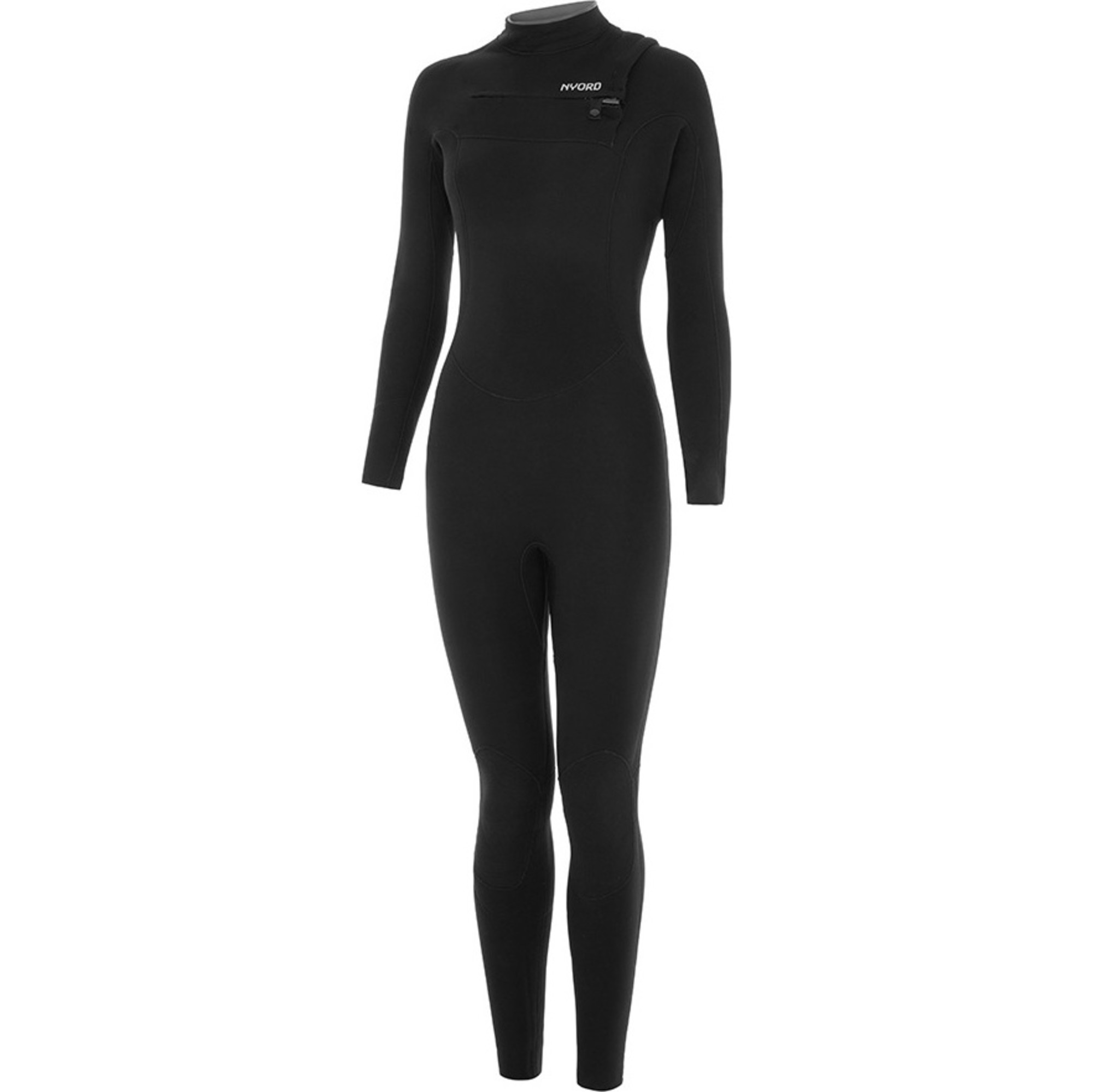 2024 Nyord Womens Furno Ultra Plus 5/4mm Chest Zip Wetsuit FUPW54001 Black Wetsuit Outlet